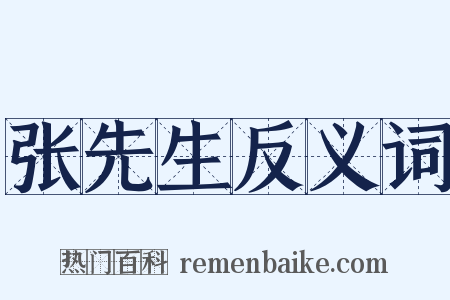 张先生反义词是什么意思的图片